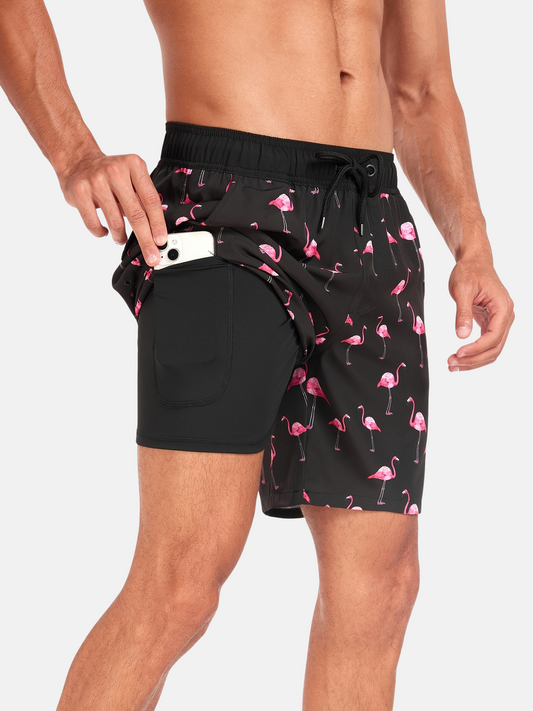 Zwembroek Heren - Zwemshort - Flamingo - Mannen